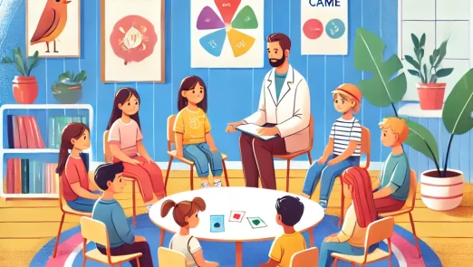 DALL·E-2025-01-02-07.38.16-A-group-therapy-session-for-children-with-learning-disabilities.-The-ther.webp